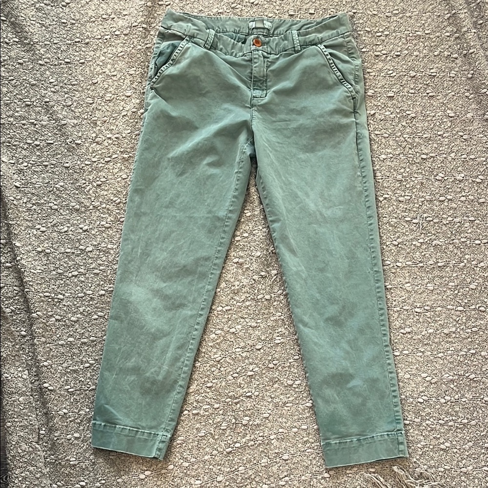 Fossil green chino pants